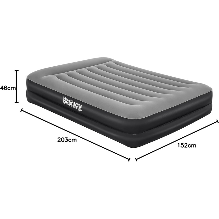 Надувний матрац Bestway Aeroluxe з вбудованим електронасосом, Queensize 203x152x46 см