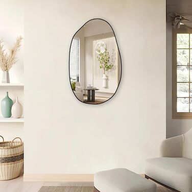 Дзеркало настінне асиметричне GOQELK, 85 x 52 см, декоративне для вітальні, ванної кімнати, спальні