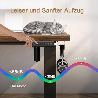 Регульований стіл Homall 100x60 см з USB-роз'ємом, комп'ютерний стіл для дому та офісу, ергономічний (білий)