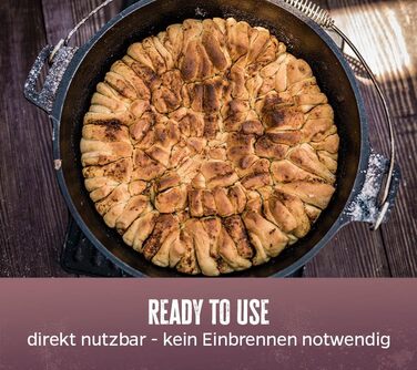 Набір голландської печі Grillfürst Dutch Oven BBQ DO 9 (9 л) з кришкою 35 см, підставкою, очищувачем та пастою для догляду + 2 шт. голландська піч Grillfürst DO 12 XXL