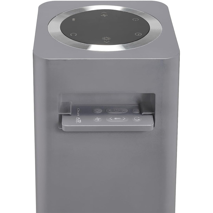 Обігрівач та вентилятор 2-в-1 Clean Air Optima CA-904G Smart: Цифровий термостат, осциляція 80°, для приміщень до 40 м², сірий