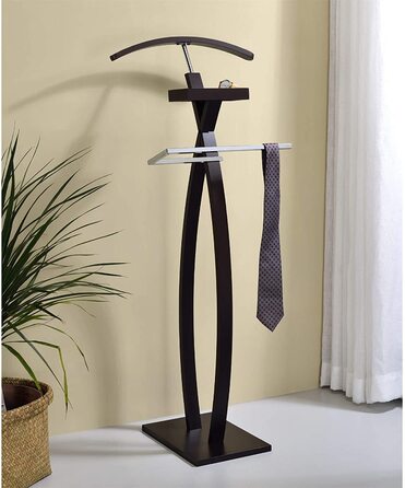 Стійка для одягу Herrendiener з вішалкою для штанів, практичний буфет для одягу з полицею для прикрас, сучасний чоловічий/жіночий стійка для одягу білого (темно-коричневого) кольору