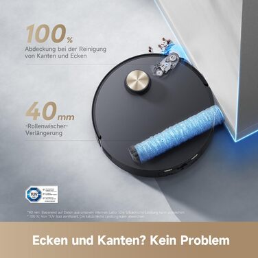 Робот-пилосос Dreame Aqua10 Roller: потужність 30000Pa, самоочищення, автоматичне випорожнення, керування голосом, чорний