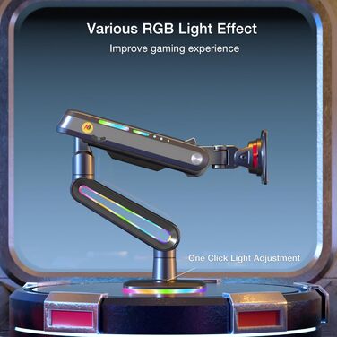 Кріплення для монітора NB Ergonomic RGB, сумісне з моніторами 32-60 дюймів, вантажопідйомність до 20 кг, чорний