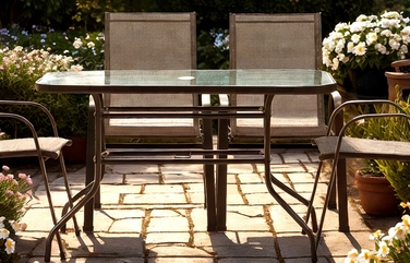 Комплект садових меблів GardenLine, метал, чорний, 5 предметів