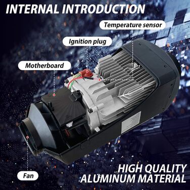 Дизельний опалювач Triclicks 12V 5kW з LCD-дисплеєм та пультом керування для авто, RV, вантажівок та житлових авто