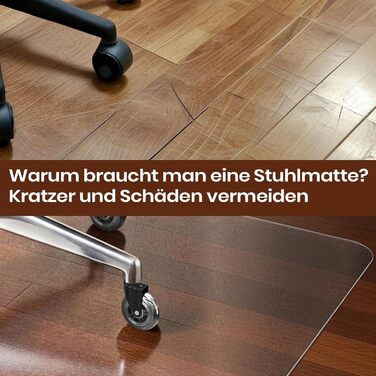 Килимок під офісне крісло COSYLAND, напівпрозорий, 120x150 см