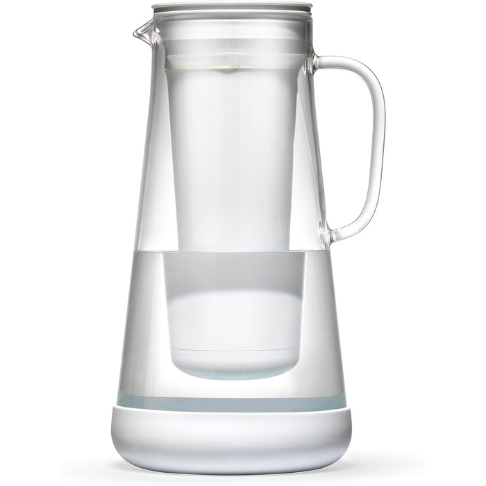 Фільтр для води LifeStraw Home: скляна кава з силіконовим дном, 1,6 л, Stormy Blue