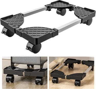 Підставка для комп'ютера SPORWAY: універсальна, на коліщатках, для під стола, білий/чорний