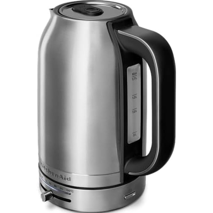 Електричний чайник KitchenAid з регулюванням температури 50-100°C, 1.7L, нержавіюча сталь, з фільтром від накипу