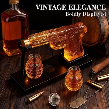 Набір віскі Oaksea: Декантер та 2 склянки - Чудовий подарунок для чоловіків, батька на Різдво