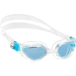 Кремові плавальні окуляри Cressi для плавання з захистом від ультрафіолету силіконові плавальні окуляри з прозорими синіми лінзами