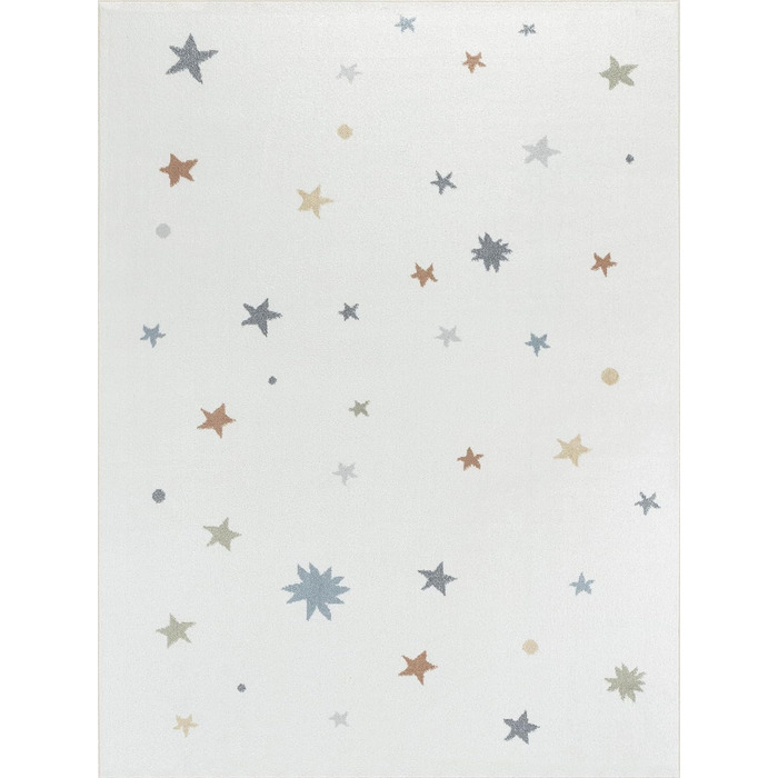 Дитячий килимок Surya Stars - Мультяшний килимок, килимок для дитячої кімнати або дитячої кімнати, дитячий килимок, ігровий килимок або ігровий килимок - Дитячий килимок для хлопчиків і дівчаток, кремовий 160x213см 160x213см Кремовий