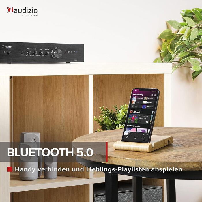 Стерео підсилювач, Bluetooth, Чорний, 200B - 2x200W HiFi