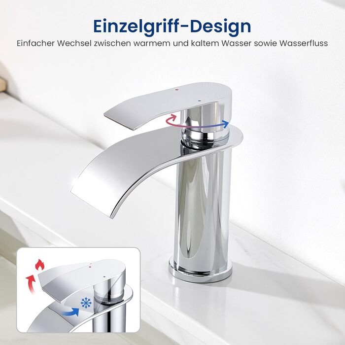 Змішувач для ванної CECIPA, нержавіюча сталь, хром, 86 мм, для мийки, у ванну кімнату