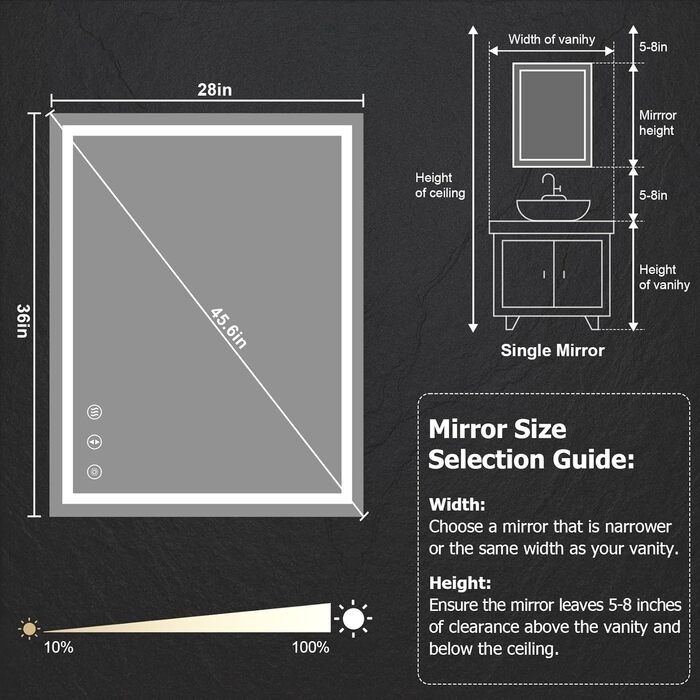Дзеркало для ванної кімнати YOLEO з підсвічуванням 90x70 см, LED дзеркало з переднім та заднім освітленням, дзеркало з пам'яттю, 3 регульовані кольори світла, антизапарник 90x70 см