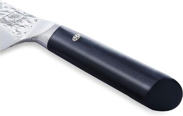 Кухонний ніж шеф-кухаря Zayiko Kuro Damast з лезом 20 см, з 67 шарів дамаської сталі, з ручкою з паккавуду