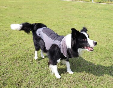 Тепла куртка Idepet для собак, водонепроникний зимовий костюм для домашніх тварин, світловідбиваючий вітрозахисний одяг для маленьких і середніх собак червоного кольору (3XL, чорний)