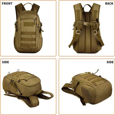 Міні-рюкзак HUNTVP 12L/ 15L/ 20L, тактичний похідний рюкзак, шкільна сумка Molle, водонепроникний рюкзак, шкільний рюкзак військового зразка, Студентська сумка, спортивна сумка, сумка для ноутбука для чоловіків і жінок, сумка для занять спортом на відкрит