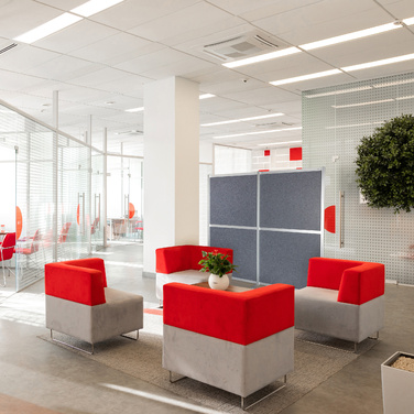 Акустична перегородка / мобільна панель FLEXMIUT MODUL 167x192 PET сіра hjh OFFICE