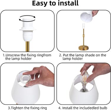 Настільна лампа Totofac 2 шт. з торшером, сенсорне керування, 3 рівні яскравості, тепле біле світло, LED, сучасний дизайн, ручна робота, для спальні, вітальні, офісу