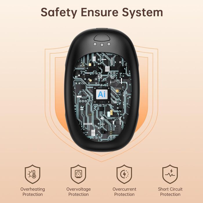 Електричні грілки для рук Jonwall, 2 шт., USB, багаторазові, 3 рівні нагріву, для кемпінгу, полювання, гольфу, чорні