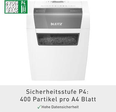 Шредер Leitz IQ Home Aktenvernichter: безпечне знищення документів, P4, 7-6 аркушів, білий, 80340000