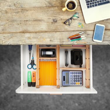 Набір роздільників для ящиків Relaxdays, 13 штук, з бамбука