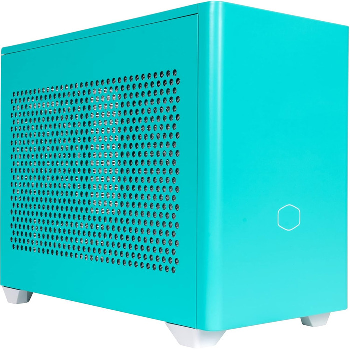 Комп'ютерний корпус Cooler Master MasterBox NR200P Mini-ITX з загартованим склом, вертикальним розташуванням відеокарти, чудовим охолодженням, Caribbean Blue