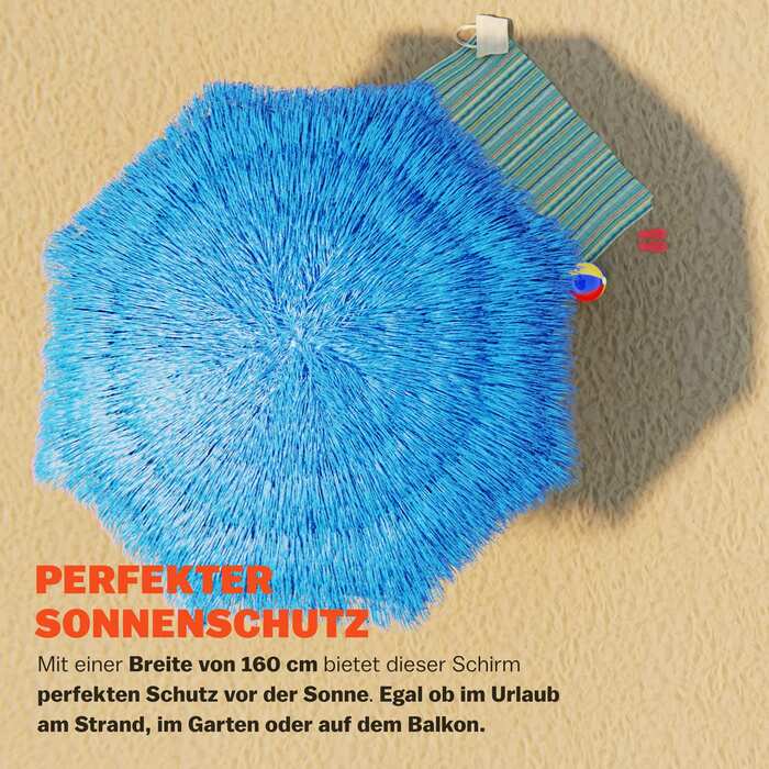 Парасолька Hawaii Blue Ø160см Захист від ультрафіолету 30+