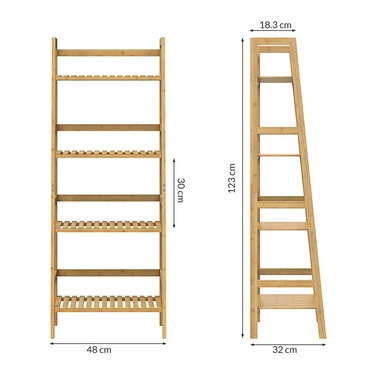 Полиця стояча Casaria бамбук 123x48x32см