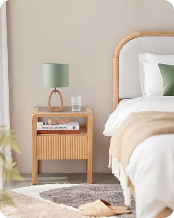 Дерев'яна настільна лампа GOEBLESON для спальні, вітальні, готелю. Сучасний дизайн, тепле світло 2700K, E27, подарунок. Модель ZME07TLD05N1 (кільцеподібна)