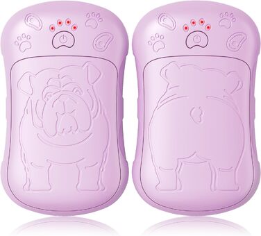 Електричні грілки для рук, 2 шт., 6000 мАг, акумулятор, багаторазові, зарядні кишенькові грілки для активного відпочинку, спорту, полювання, гольфу, кемпінгу, теплий подарунок для жінок, чоловіків, дітей (фіолетовий)