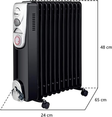Електричний масляний радіатор OILO 11T, 11 ТЕНів радіатори, розумний радіатор з таймером, 3 блоки живлення та вентиляція електричний радіатор з колесами та кабельною котушкою, 4R11BTE