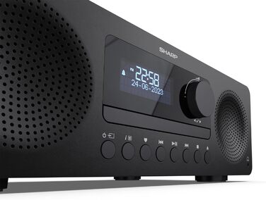 Компактна система SHARP XLB520D, 40 Вт, DAB/FM, Bluetooth, моноблок Hi-Fi, чорний