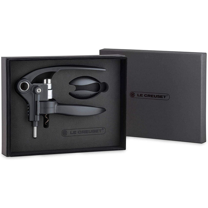 Набір викруток для вина Le Creuset з різаком для ковпачків, чорний/сріблястий, метал