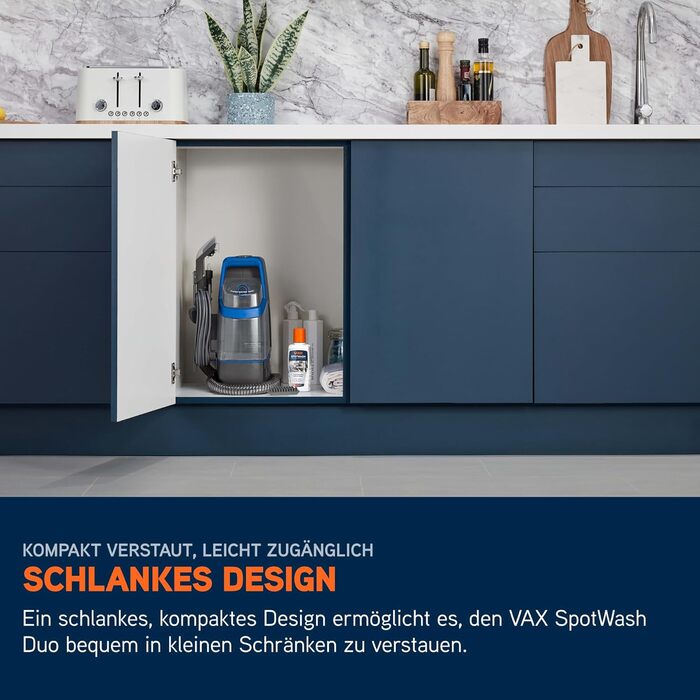 Портативний відпарювач Vax SpotWash Duo для чищення килимів та м'яких меблів з насадкою для тварин, аксесуари для щоденного прибирання, насадки для різних поверхонь та розчин Spotwash Duo EU
