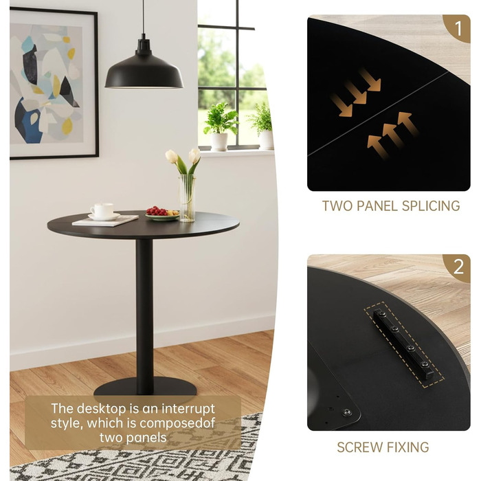 Круглий обідній стіл для кухні, вітальні, балкону. Білий, 70x70 см.