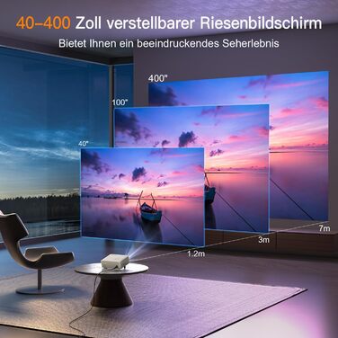 Проектор XuanPad з AI-автофокусом та сертифікацією Netflix, WiFi, Bluetooth, 30000 лм, 1080P, поворотний на 210°, автоматична корекція Keystone, система видалення пилу та відведення тепла