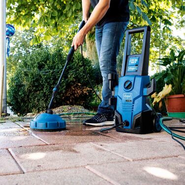 Високотискний мийник Scheppach HCE1650 з аксесуарами (9 шт.) | 135 бар | 5м шланг | 408 л/год | Quick Connect | Функція всмоктування та резервуар для миючих засобів