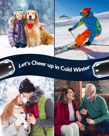 Електричні грілки для рук PHEJIE, 2 шт. - 3 режими нагріву, портативні, для активного відпочинку, кемпінгу, подарунок для жінок та чоловіків (чорний/білий)