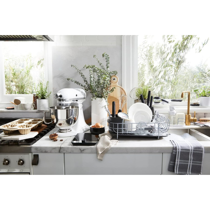 Кухонні ваги KitchenAid, скляна платформа, для сухих та вологих інгредієнтів, до 5000 г, чорний колір