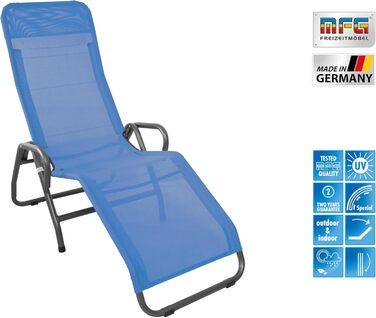 Лежак для басейну та сауни MFG, 3', антрацитовий/блакитний