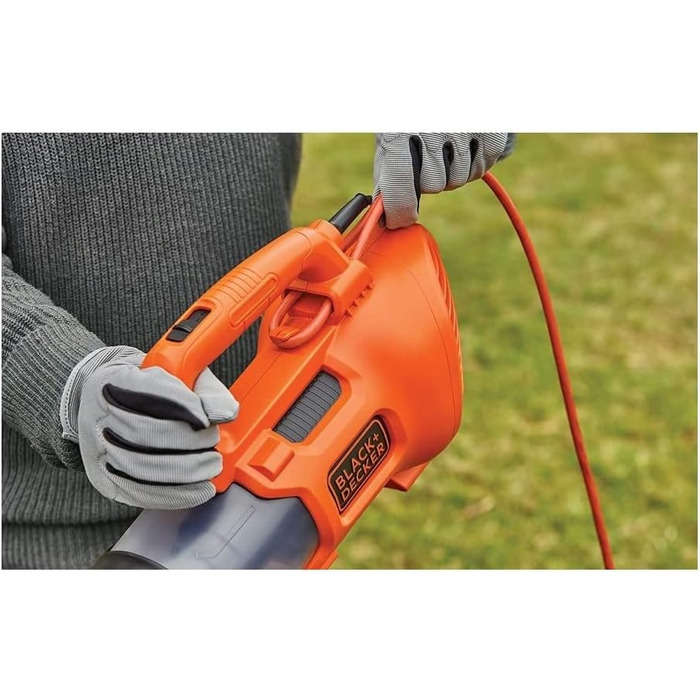 Повітродувка електрична BLACK+DECKER BEBL184-QS 1850 Вт, швидкість 190 км/год, об'єм 765 м³/год, з подрібнювачем листя