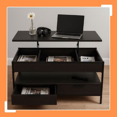 Зручний столик Relaxdays з місцем для зберігання