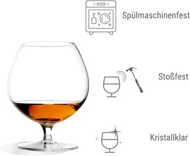 Набір келихів для коньяку Stölzle Lausitz Cognacschwenker I 585 мл, 6 шт. I Склянка з кришталю без свинцю, висока якість, придатна для миття в посудомийній машині