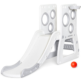 Гірка-трансформер для дітей Mealux Luna (арт. KD-B071 White / Grey)