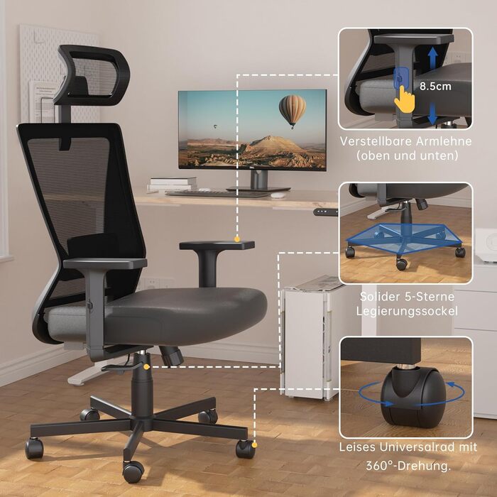 Офісне крісло Dripex - ергономічне, зручне та регульоване