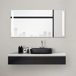 Дзеркало для ванної кімнати Talos Light LED 80x60 см з підсвічуванням, нейтральним білим світлом та алюмінієвою рамою