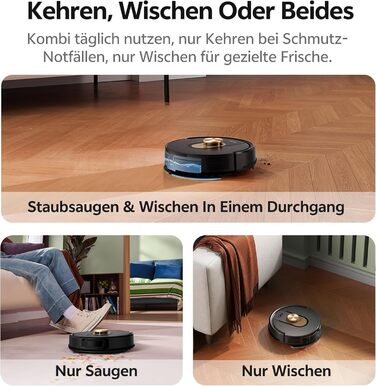 Робот-пилосос Vexilar W9 з функцією миття підлоги, 5000Pa, LiDAR навігація, тихий (50 dB), 150 хв роботи, 15 зон заборони, 5 карт, керування через додаток, пультом та голосовим асистентом